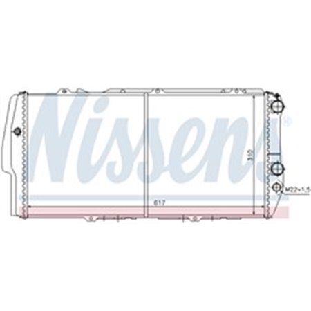 604781 Radiator, engine cooling NISSENS