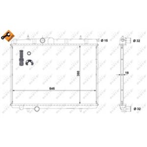 NRF 58299 Mootori radiaator (lihtsalt paigaldatav) sobib: CITROEN XSARA PE