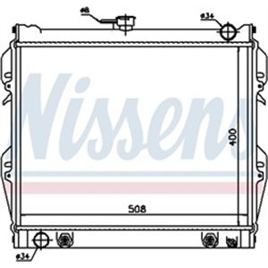 NISSENS 64728 - Engine radiator fits: TOYOTA 4 RUNNER I, HILUX IV, HILUX V; VW TARO 1.8-2.4 08.83-06.98