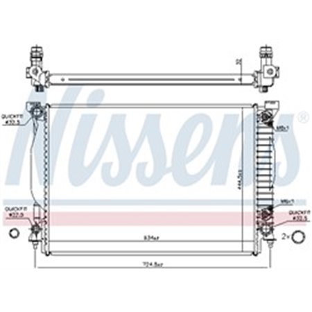 60307A Radiaator,mootorijahutus NISSENS