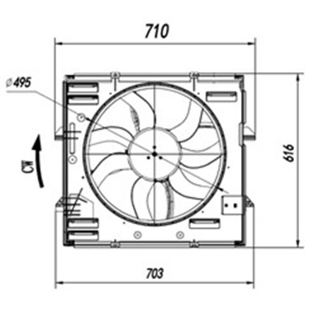 47921 Ventilaator,mootorijahutus NRF