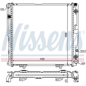 NIS 62763A Mootori radiaator sobib: MERCEDES 124 (W124), E (A124), E (C124),