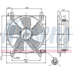 NISSENS 85353 - Radiator fan (with housing) fits: CHEVROLET LACETTI, NUBIRA, REZZO; DAEWOO LACETTI, NUBIRA 1.4-2.0 07.03-