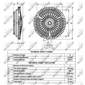 NRF 49536 - Fan clutch fits: MERCEDES SPRINTER 2-T (B901, B902), SPRINTER 3-T (B903), SPRINTER 4-T (B904) 2.3-2.9D 01.95-05.06