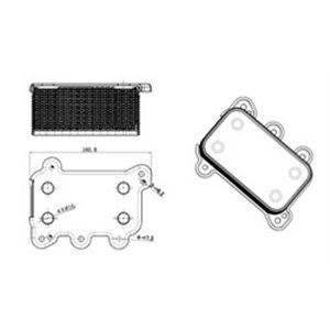 NRF 31850 - Oil radiator fits: MERCEDES E (W211), G (W463), M (W163), S (W220) 4.0D 06.00-