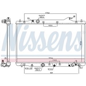 NIS 606216 Mootori radiaator sobib: HONDA CR V III 2.2D 01.07 