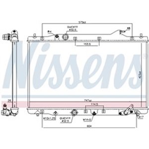 NISSENS 606216 - Engine radiator fits: HONDA CR-V III 2.2D 01.07-