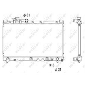 NRF 53273 Mootori radiaator sobib: TOYOTA CELICA 2.0 11.93 11.99