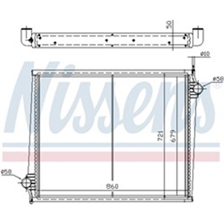 64068A Radiaator,mootorijahutus NISSENS