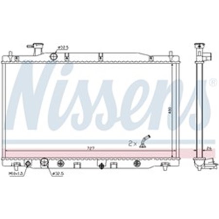 NISSENS 681372 - Engine radiator fits: HONDA CR-V III 2.0 10.06-06.12