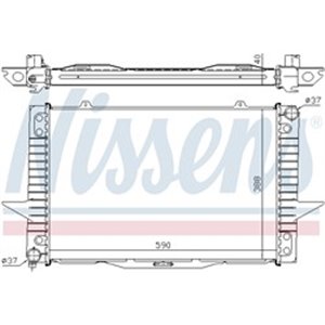 NISSENS 65536A - Engine radiator (Automatic/Manual) fits: VOLVO C70 I, S70, V70 I, XC70 I 2.0-2.5D 12.95-10.05