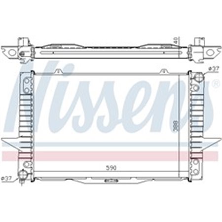 NISSENS 65536A - Engine radiator (Automatic/Manual) fits: VOLVO C70 I, S70, V70 I, XC70 I 2.0-2.5D 12.95-10.05