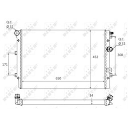 58464 Radiator, engine cooling NRF