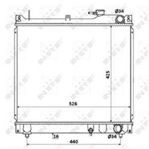 NRF 53913 Mootori radiaator sobib: SUZUKI GRAND VITARA I 1.6 03.98 07.03