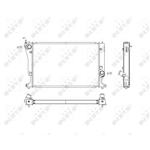 NRF 53768 Mootori radiaator sobib: TOYOTA AVENSIS, COROLLA VERSO 2.2D 07.05