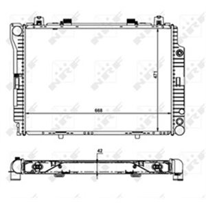 NRF 55316 Mootori radiaator sobib: MERCEDES S (W140) 3.0D/3.4D 01.93 10.98