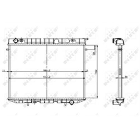 519532 Radiator, engine cooling NRF