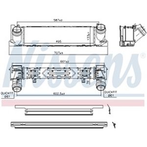 NISSENS 96552 - Intercooler fits: BMW 1 (F20), 1 (F21), 2 (F22, F87), 2 (F23), 3 (F30, F80), 3 (F31), 3 GRAN TURISMO (F34), 4 (F