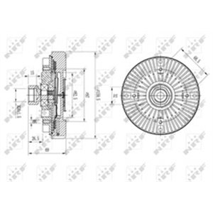 NRF 49611 Ventilaatori sidur sobib: BMW 7 (E65, E66, E67), 7 (F01, F02, F03