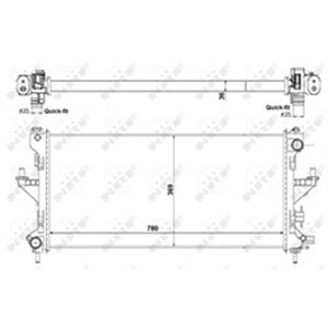 NRF 53199 - Engine radiator fits: CITROEN JUMPER; FIAT DUCATO; PEUGEOT BOXER 2.3D/3.0CNG/3.0D 04.06-