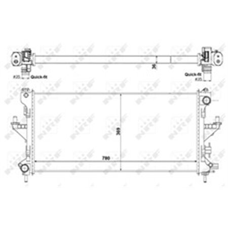 53199 Радиатор, охлаждение двигателя NRF