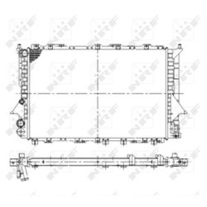 NRF 58868 Mootori radiaator sobib: AUDI 100 C4, A6 C4 1.8 2.5D 12.90 12.97