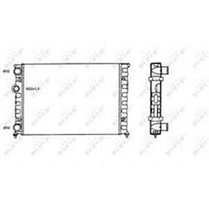 NRF 58819 - Engine radiator fits: VW GOLF III, VENTO 1.4/1.6 08.91-04.99