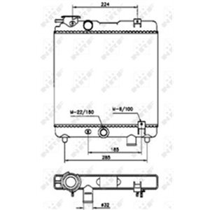 NRF 58659 - Engine radiator fits: FIAT PANDA; SEAT MARBELLA, TERRA 0.8-1.4D 10.80-10.98