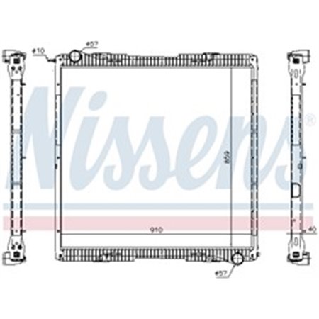 NISSENS 67292 - Engine radiator (with frame) fits: SCANIA P,G,R,T DC09.108-DT12.18 03.04-