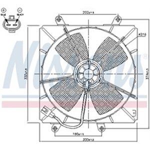 NISSENS 85000 - Radiator fan (with housing) fits: TOYOTA CARINA E VI 1.6/1.8/2.0 04.92-09.97