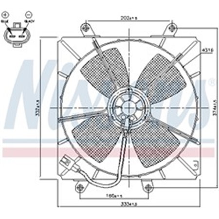 85000 Fan, engine cooling NISSENS