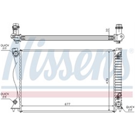 60236A Kylare, motorkylning NISSENS