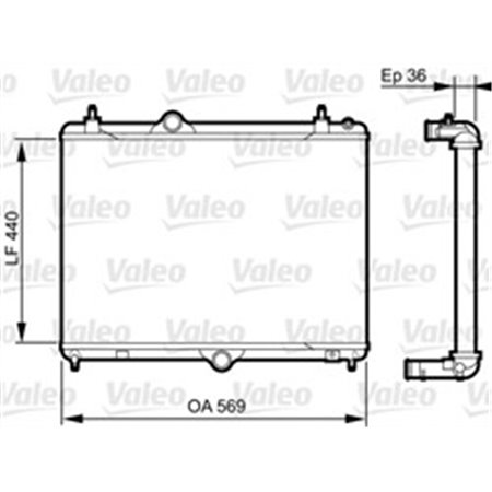 735371 Radiaator,mootorijahutus VALEO