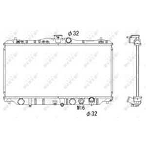 NRF 536352 Mootori radiaator sobib: HONDA PRELUDE III 2.0 04.87 01.92