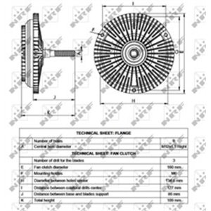 NRF 49534 - Fan clutch fits: MERCEDES G (W460), MB (W631) 2.4D 03.79-02.96