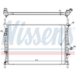 NIS 69240 Mootori radiaator sobib: FORD TRANSIT, TRANSIT TOURNEO 2.2D 2.4D 