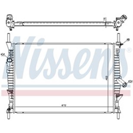 69240 Radiaator,mootorijahutus NISSENS