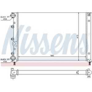 NISSENS 60052 - Engine radiator fits: ALFA ROMEO 147 1.6/1.6LPG/2.0 01.01-03.10