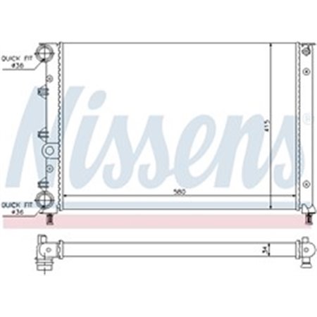 60052 Radiaator,mootorijahutus NISSENS