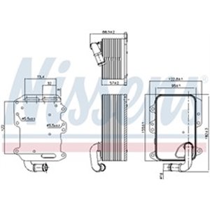 NISSENS 90807 - Oil cooler fits: AUDI A4 ALLROAD B8, A4 B8, A5, A6 ALLROAD C7, A6 C7, A7, A8 D4, Q5, Q7; VW TOUAREG 3.0D 11.07-0