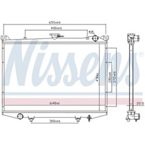 NIS 62988 Mootori radiaator sobib: NISSAN PICK UP, TERRANO I 2.5D/2.7D 03.8
