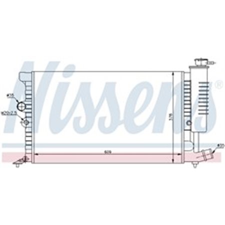 61399A Radiaator,mootorijahutus NISSENS