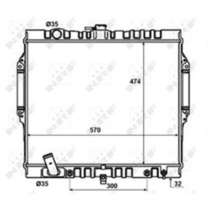 NRF 50449 Mootori radiaator (Automaatne) sobib: MITSUBISHI PAJERO II 3.5 06