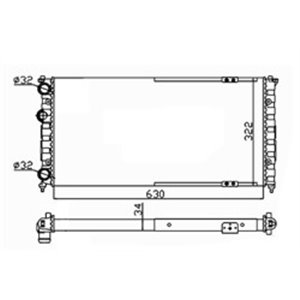 NRF 58135 Mootori radiaator sobib: SEAT CORDOBA, CORDOBA VARIO, IBIZA II V