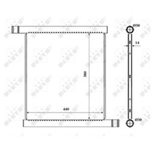 NRF 53857 Mootori radiaator sobib: SMART FORTWO 0.8D/1.0/Electric 01.07 