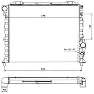 NRF 58743 Mootori radiaator sobib: ALFA ROMEO 164, 75, 90 1.8 3.0 10.84 09.