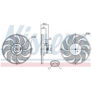 NISSENS 85704 - Radiator fan fits: NISSAN INTERSTAR; OPEL MOVANO A; RENAULT MASTER II, MASTER PRO 1.9D-3.0D 07.98-