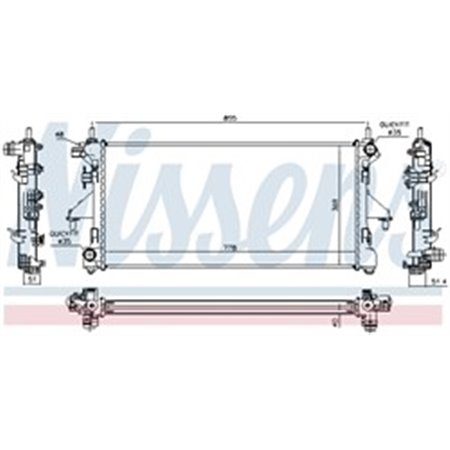 63566 Radiaator,mootorijahutus NISSENS