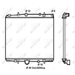 NRF 58313 - Engine radiator fits: CITROEN C8; FIAT ULYSSE; LANCIA PHEDRA; PEUGEOT 807 2.0/3.0 06.02-