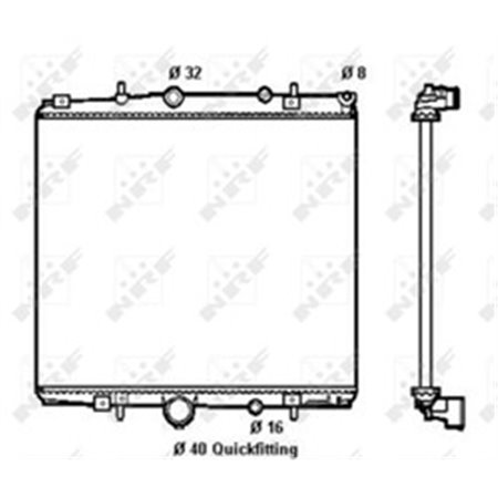 58313 Radiaator,mootorijahutus NRF